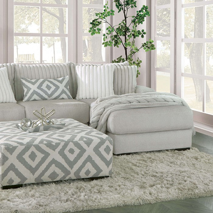 Furniture of America - Hermance Sectional in Gray - SM5178