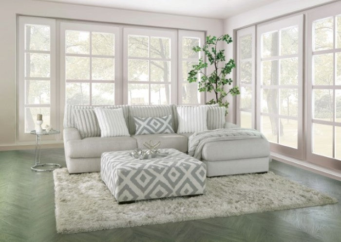 Furniture of America - Hermance Sectional in Gray - SM5178