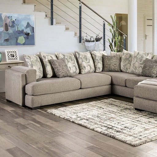 Furniture of America - Angelia Sectional in Light Gray - SM5182 - GreatFurnitureDeal