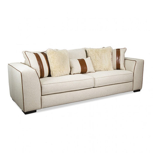 Furniture of America - Ulvery Sofa in Beige/Brown - SM5185-SF - GreatFurnitureDeal