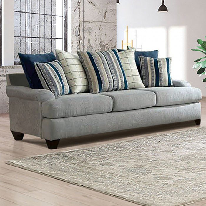 Furniture of America - Plaistow 2 Piece Sofa Set in Gray - SM5189-SF-2SET - GreatFurnitureDeal