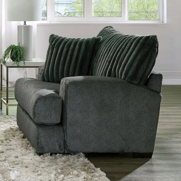 Furniture of America - Loughlin Accent Chair in Gun Metal - SM5195-CH - GreatFurnitureDeal