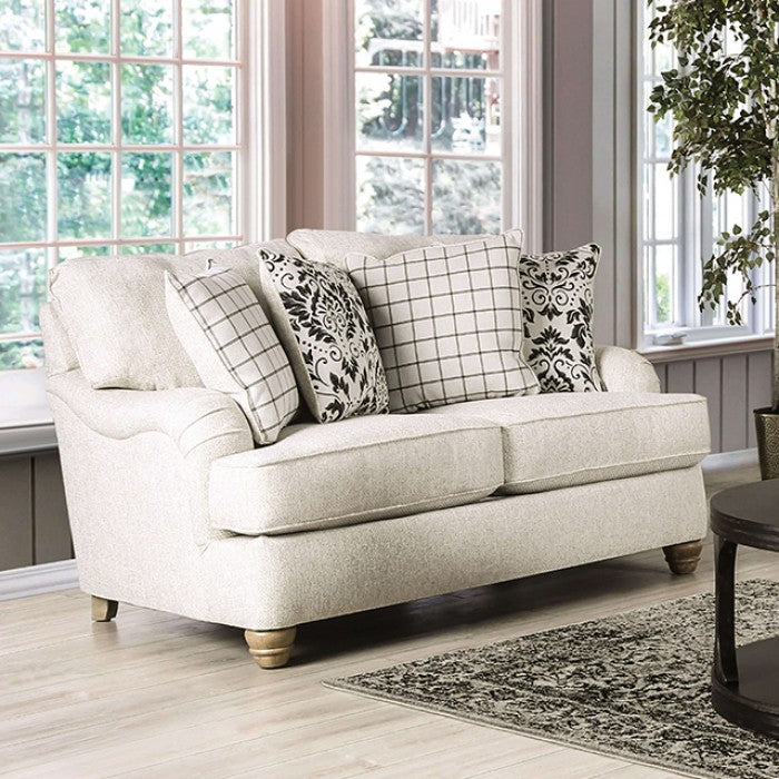 Furniture of America - Mossley Loveseat in Ivory - SM6090-LV