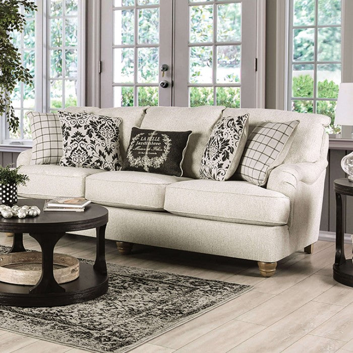 Furniture of America - Mossley Sofa in Ivory - SM6090-SF