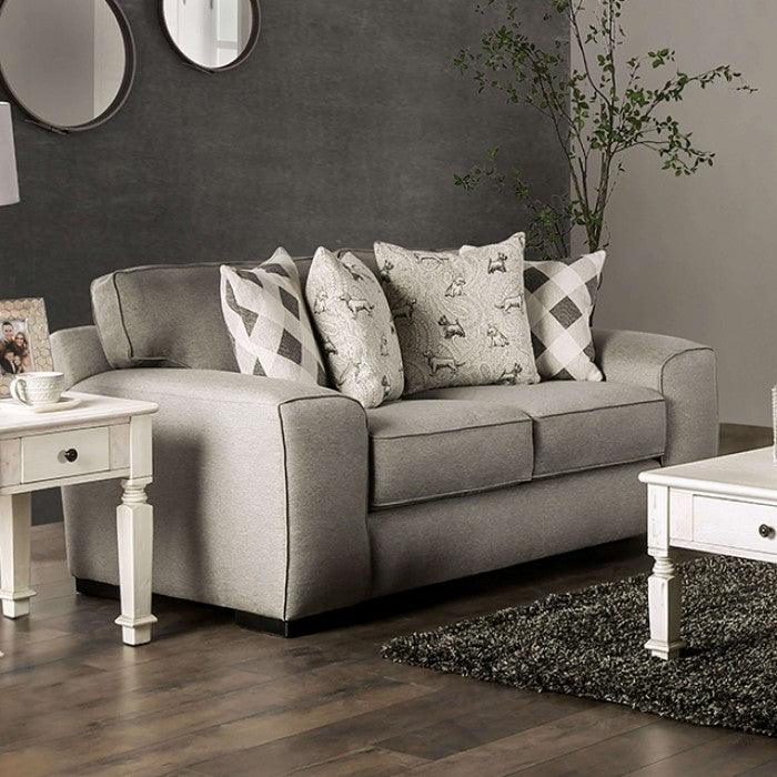 Furniture of America - Newry Loveseat in Gray - SM6091-LV - GreatFurnitureDeal