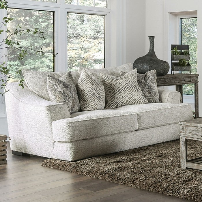 Furniture of America - Moorpark Loveseat in Off-White - SM6092-LV