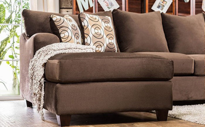 Furniture of America - Wessington Sectional in Chocolate - SM6111 - GreatFurnitureDeal
