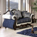 Furniture of America - Navarre Loveseat in Blue/White - SM6444-LV - GreatFurnitureDeal