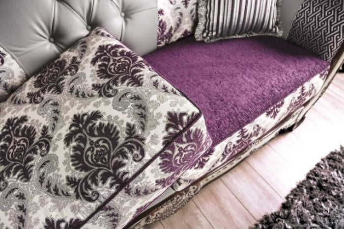 Furniture of America - Concetto Loveseat in Purple/Gray - SM6446-LV - GreatFurnitureDeal