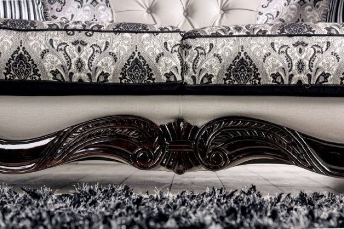 Furniture of America - Crespignano Sofa in Black/Gray - SM6449-SF - GreatFurnitureDeal