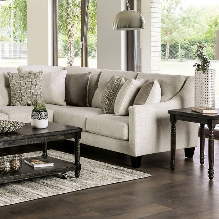 Furniture of America - Bollington Sectional in Ivory - SM7772 - GreatFurnitureDeal