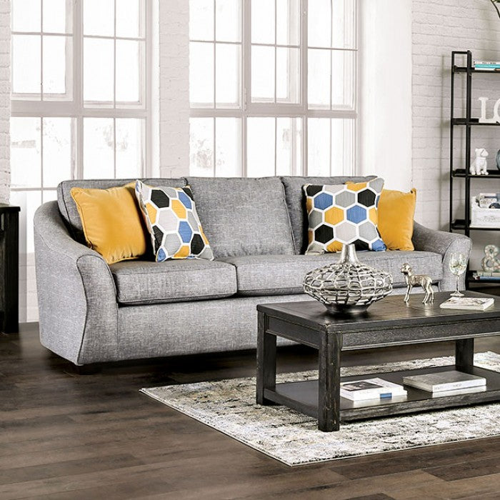 Furniture of America - Jarrow 2 Piece Sofa Set in Light Gray - SM8001-SF-2SET