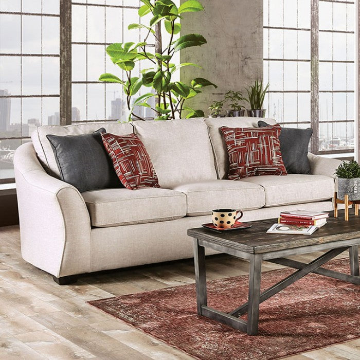Furniture of America - Jarrow Sofa in Ivory - SM8003-SF