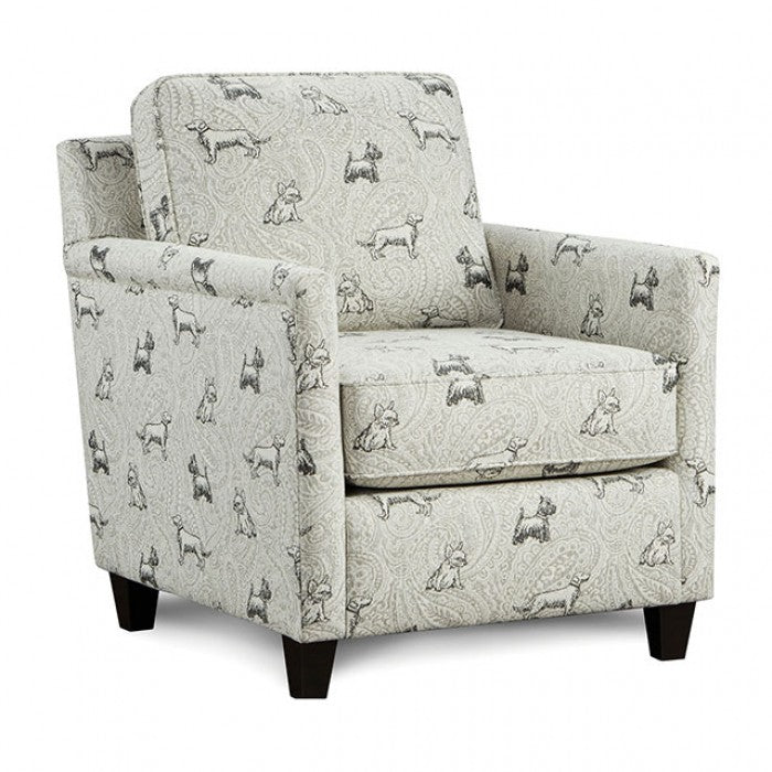 Furniture of America - Pocklington Accent Chair in Dog Multi - SM8188-CH-DG - GreatFurnitureDeal