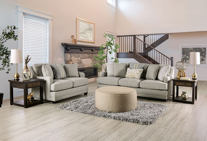 Furniture of America - Stephney 2 Piece Sofa Set in Gray/Gold - SM8193-SF-2SET - GreatFurnitureDeal