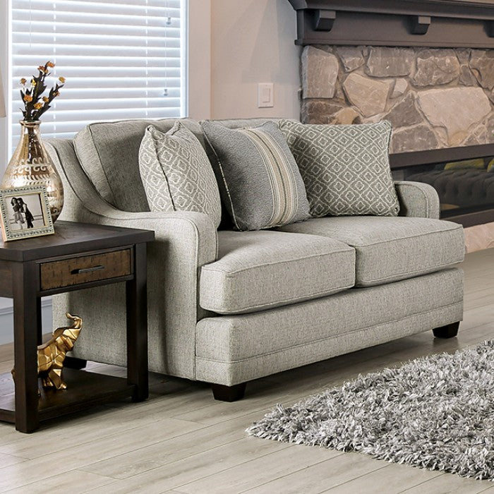 Furniture of America - Stephney Loveseat in Gray/Gold - SM8193-LV