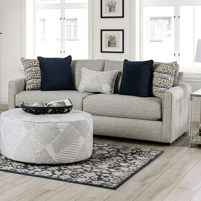 Furniture of America - Chancery Sofa in Gray/Navy - SM8194-SF