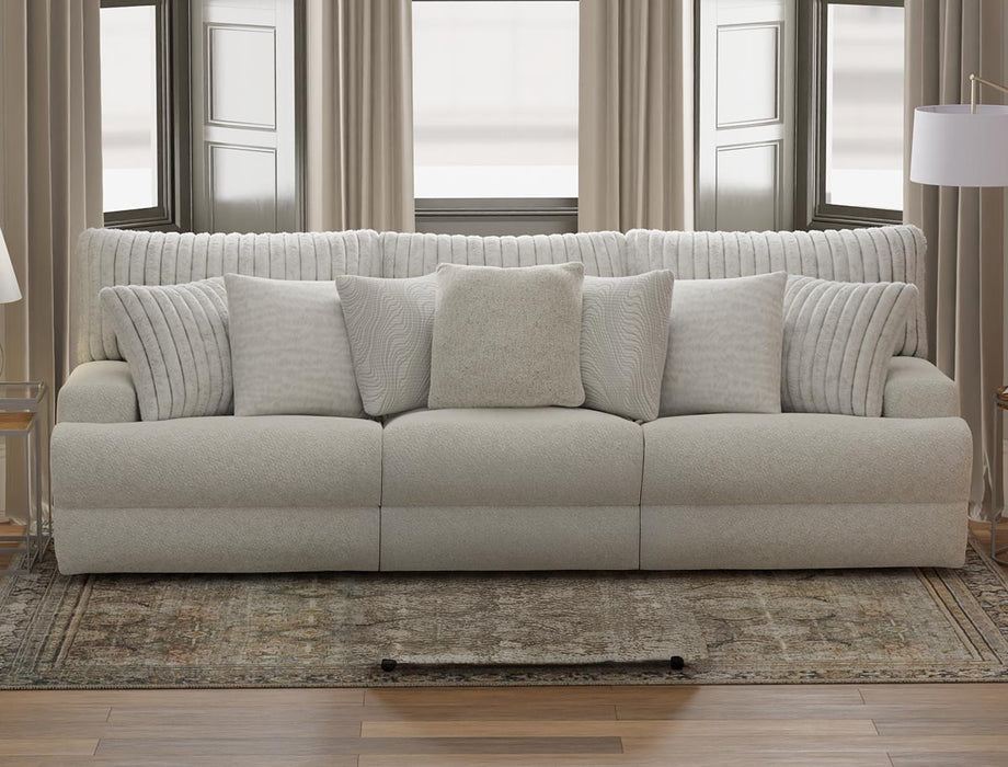 Catnapper - Carmen Oversized Power Headrest Reclining Sofa with 3 recliners in Porcelain - 63286-63285-63287 - GreatFurnitureDeal