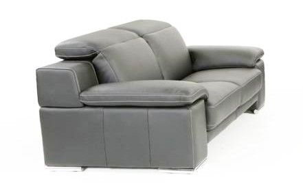 VIG Furniture - Estro Salotti Evergreen Modern Stone Grey Italian Leather Sofa - VGNT-EVERGREEN-SGRY-S - GreatFurnitureDeal