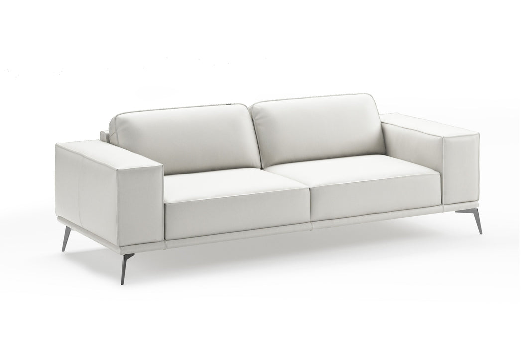 VIG Furniture - Coronelli Collezioni Soho Contemporary Italian White Leather Sofa - VGCCSOHO-WHT-S - GreatFurnitureDeal