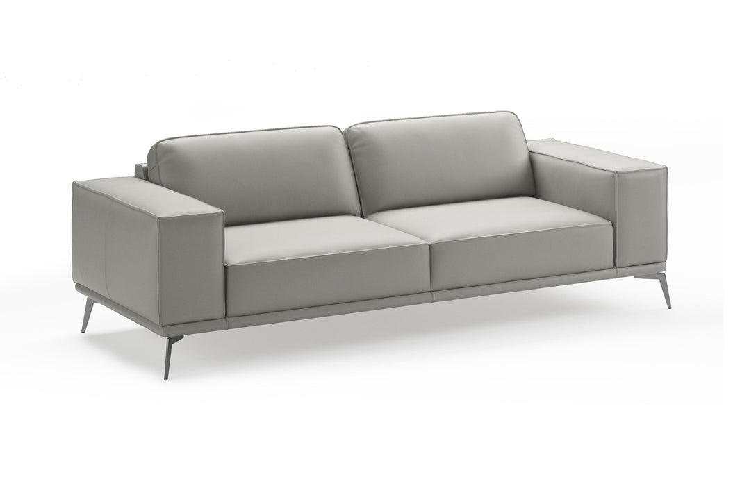 VIG Furniture - Coronelli Collezioni Soho Contemporary Italian Light Grey Leather Sofa - VGCCSOHO-GRY-S - GreatFurnitureDeal