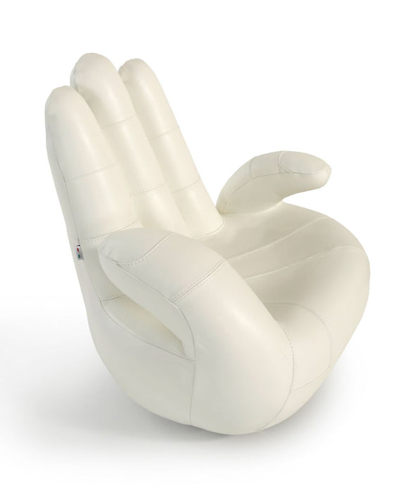 VIG Furniture - Estro Salotti Sosia Modern White Leather Hand Accent Chair - VGNTSOSIA-WHT - GreatFurnitureDeal