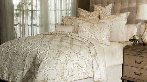 AICO Furniture - Spectrum 10 Piece Queen Comforter Set Pearl - BCS-QS10-SPCTRM-PERL - GreatFurnitureDeal
