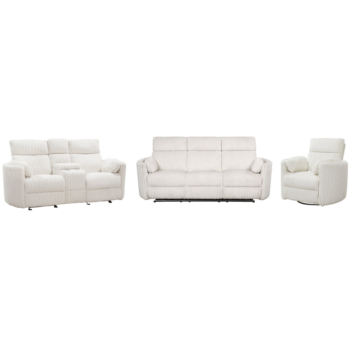 Parker Living - Radius 3 Piece Power Reclining Living Room Set in Mega Ivory - MRAD-321P-MGIV - GreatFurnitureDeal