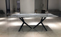 VIG Furniture - Modrest Stetson Modern White Ceramic & Smoked Ash Dining Table - VGCSDT-20046-WHT-DT - GreatFurnitureDeal
