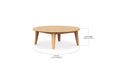 Bramble - Stockton Round Coffee Table - Outdoor Teak - 40494T3----- - GreatFurnitureDeal