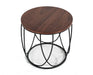 VIG Furniture - Modrest Strang Modern Walnut & Black Round End Table - VGMAMIT-5148-ET - GreatFurnitureDeal