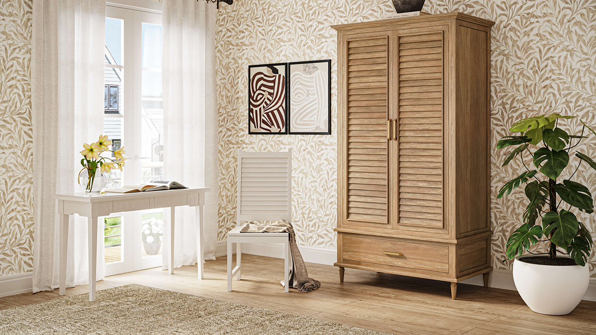 Bramble - Sawyer Wardrobe w/ Shutter Door - BR-27630 - GreatFurnitureDeal