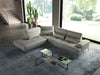 VIG Furniture - Coronelli Collezioni Sunset Grey Leather Left Facing Sectional Sofa - VGCCSUNSET-LAF-GRY-SECT - GreatFurnitureDeal