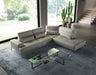 VIG Furniture - Coronelli Collezioni Sunset Grey Leather Right Facing Sectional Sofa - VGCCSUNSET-RAF-GRY-SECT - GreatFurnitureDeal