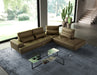 VIG Furniture - Coronelli Collezioni Sunset Kiwi Leather Right Facing Sectional Sofa - VGCCSUNSET-RAF-GRN-SECT - GreatFurnitureDeal