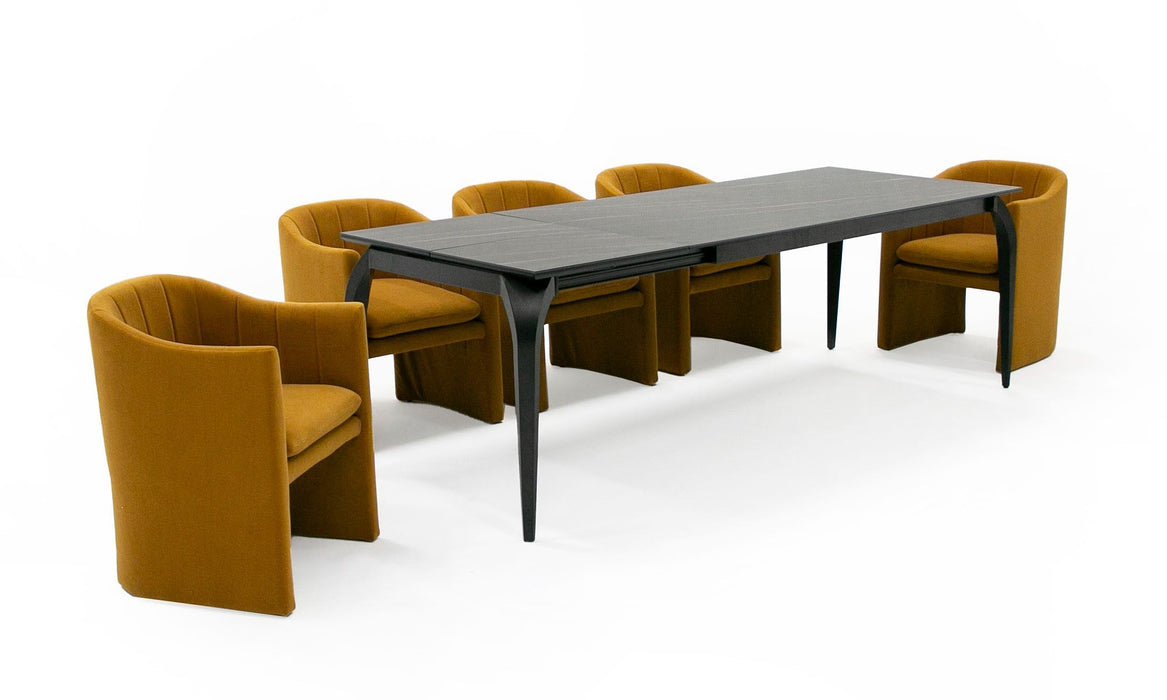 VIG Furniture - Modrest Suri Modern Black Ceramic Extendable 71"/94.5" Dining Table - VGYF-DT8937-BLK-DT