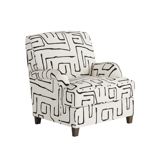 Southern Home Furnishings - Fossil Ebony Accent Chair in Black/White - 01-02-C Fossil Ebony-MTO - GreatFurnitureDeal