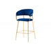 Mariano Furniture - T09 Velour Bar Chair in Navy Blue (Set of 2) - BM-T09B29 - GreatFurnitureDeal