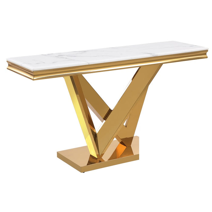 Mariano Furniture - T134 - Console Table in Gold - BM-T134GS - GreatFurnitureDeal