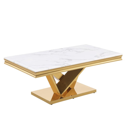 Mariano Furniture - T134 - Coffee Table in Gold - BM-T134GC - GreatFurnitureDeal