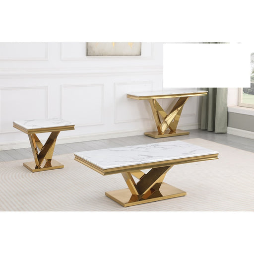 Mariano Furniture - T134 - 3 Piece Occasional Table Set in Gold - BM-T134G3 - GreatFurnitureDeal