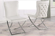 Mariano Furniture - T134 - 5 Piece Rectangle Dining Table Set in Beige/Silver - BM-T134BES5 - GreatFurnitureDeal