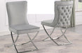 Mariano Furniture - T134 - Dining Chair in Grey/Silver (Set of 2) - BM-T134GSC - GreatFurnitureDeal