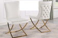 Mariano Furniture - T134 - Dining Chair in Beige/Gold (Set of 2) - BM-T134BEGC - GreatFurnitureDeal