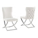 Mariano Furniture - T134 - Dining Chair in Beige/Silver (Set of 2) - BM-T134BESC - GreatFurnitureDeal