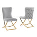 Mariano Furniture - T134 - Dining Chair in Grey/Gold (Set of 2) - BM-T134GGC - GreatFurnitureDeal