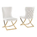 Mariano Furniture - T134 - Dining Chair in Beige/Gold (Set of 2) - BM-T134BEGC - GreatFurnitureDeal