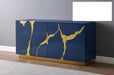 Mariano Furniture - T1945 - Modern Sideboard in Navy Blue - BM-T1945NS - GreatFurnitureDeal