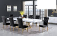 Mariano Furniture - T1953 - 5 Piece Dining Table Set in Black/Gold - BM-T1953B5 - GreatFurnitureDeal