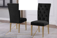 Mariano Furniture - T1953 - Dining Chair in Black/Gold (Set of 2) - BM-T1953BC - GreatFurnitureDeal